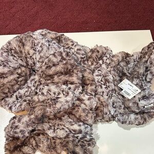 Luxuriously Soft Faux Fur Scarf in Brown